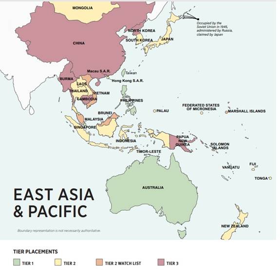 2023 Tier-map  E Asia & Pacific